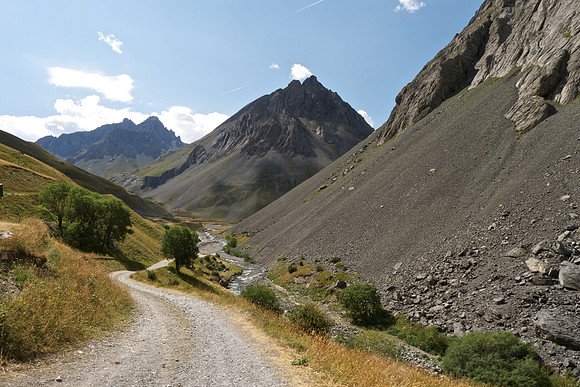 Mountain bike ride, below (NE of) Col de Galibier