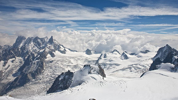 From Aguille de Midi, Mont Blanc, France