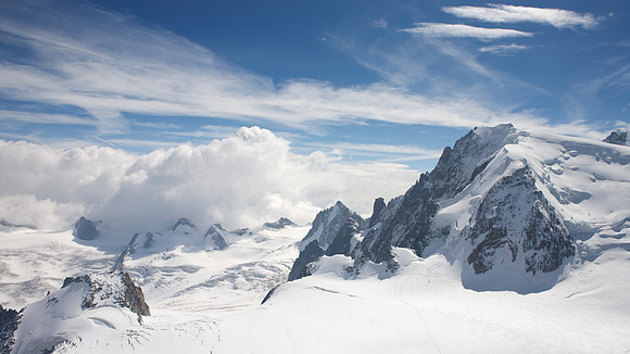 From Aguille de Midi, Mont Blanc, France
