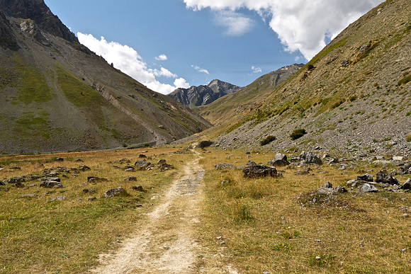 Mountain bike ride, below (NE of) Col de Galibier