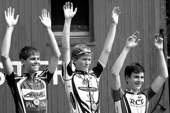 Avery Wilson, top of podium, Shenandoah TT