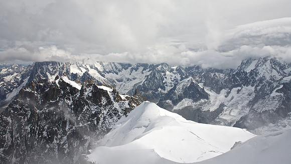 From Aguille de Midi, Mont Blanc, France