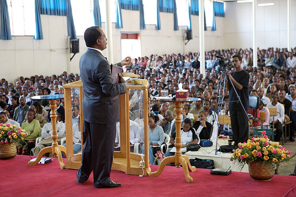 EHN/LeAlem referral partner, Pastor Daniel Makonnen, Gospel Light Church.
