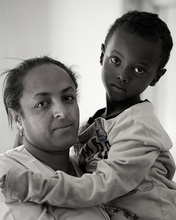 EHN/LeAlem beneficiary Tomas with social worker Almaz Amerga.