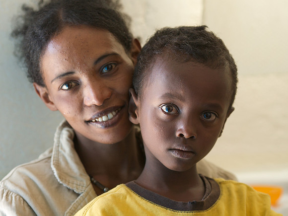 EHN beneficiaries Tomas, age six, and mother Zenbech.